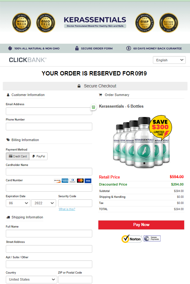 Kessentials - Secure Order Page